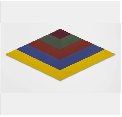 Earrings inspired by Kenneth Noland’s Match II painting