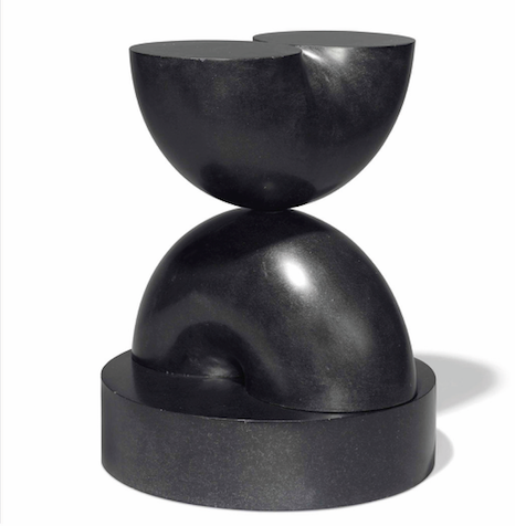 Ring inspired by Max Bill's sculpture Half And A Half 